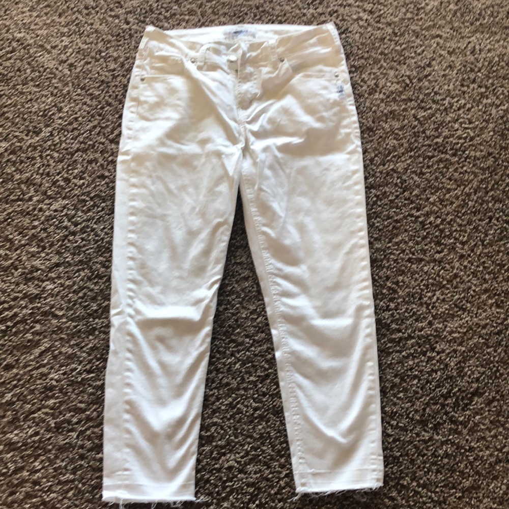 White crop jeans. Worn one time.